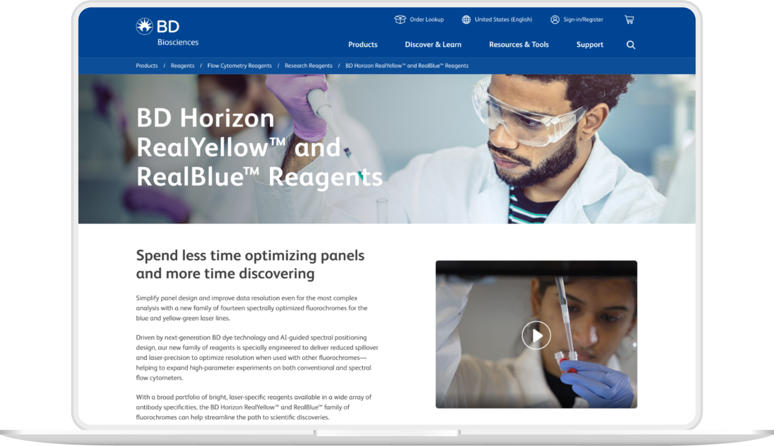 Bd cobalt landing page laptop mockup